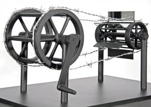 Look at me now dad. | Aluminium metal, cast iron, glass mirrors. | 60x30x32cm.